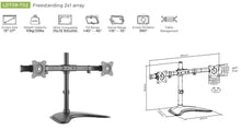Load image into Gallery viewer, Dual Monitor Stand. Fits most 13"-27" Monitors